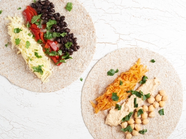 veggie-packed wraps