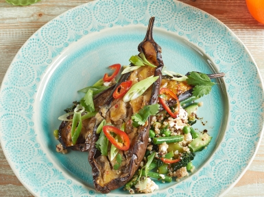 miso-glazed aubergines
