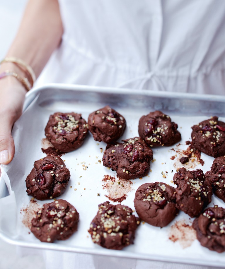 Chocolate Cranberry Buckwheat Cookies  from "Keep It Real". Photographer: Kristen Perers