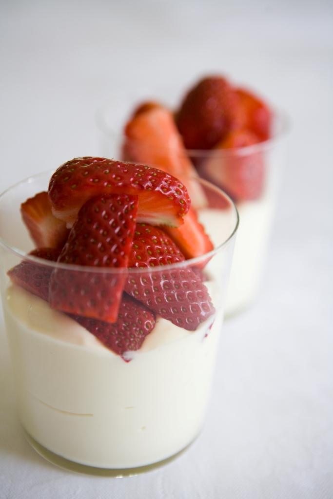coconut yoghurt with strawberries