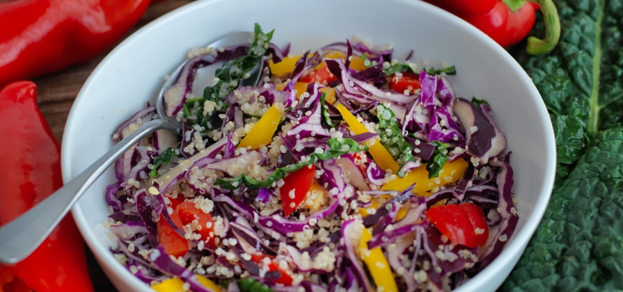 cabbage and pepper rainbow salad