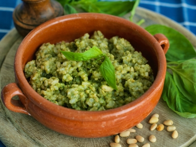 extra green brown rice risotto