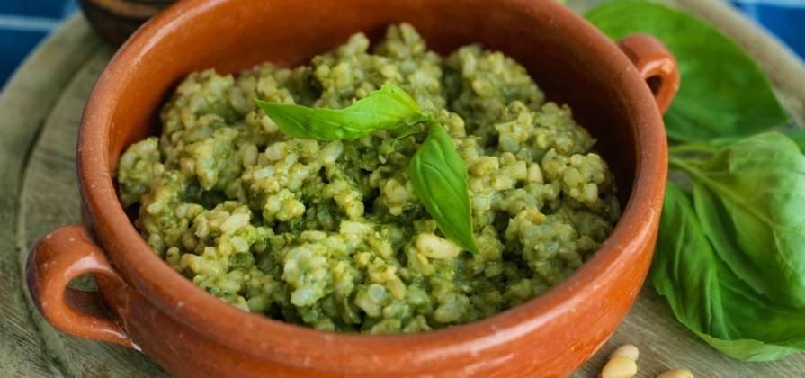 extra green brown rice risotto